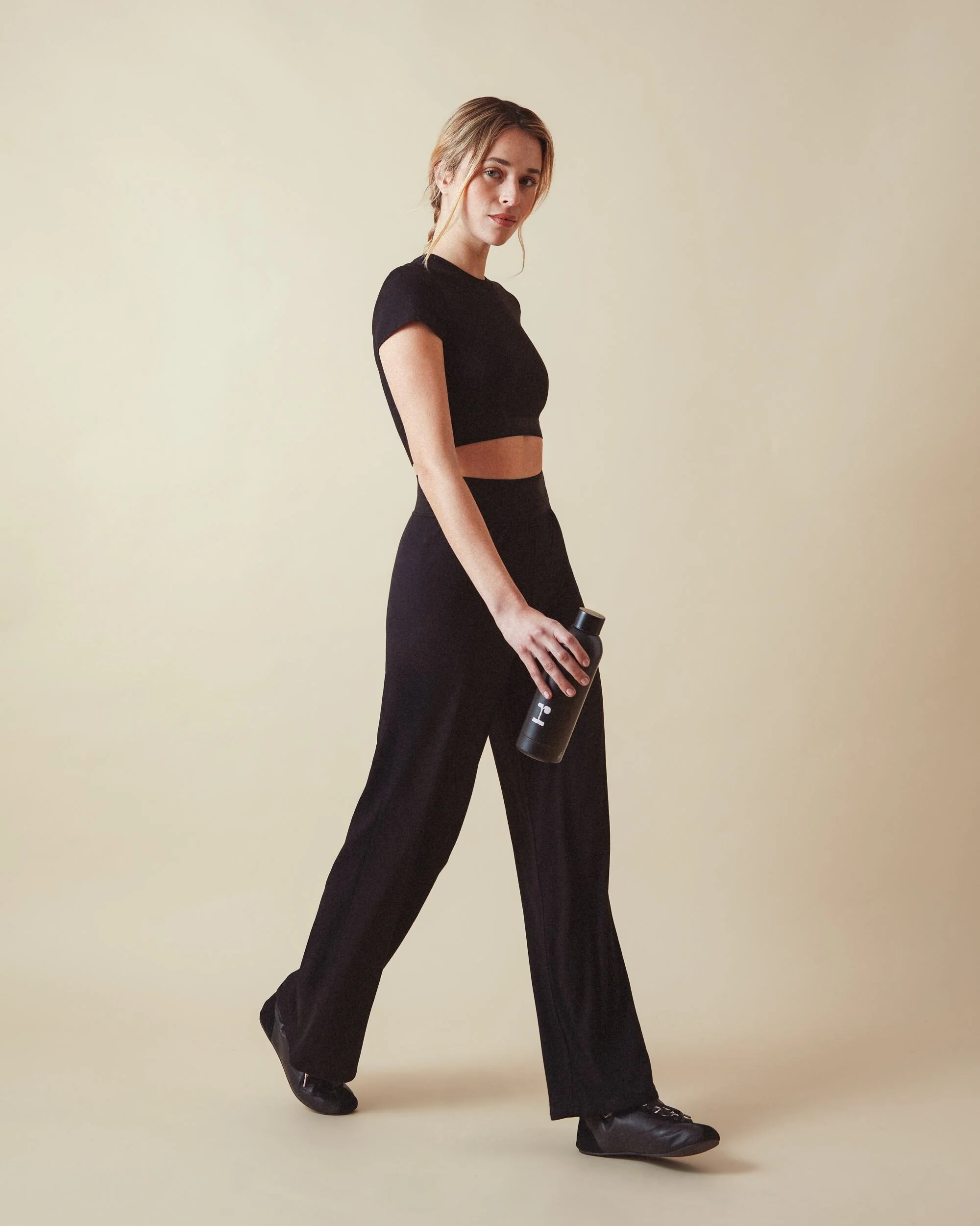 Pantalons à taille haute extensibles doux