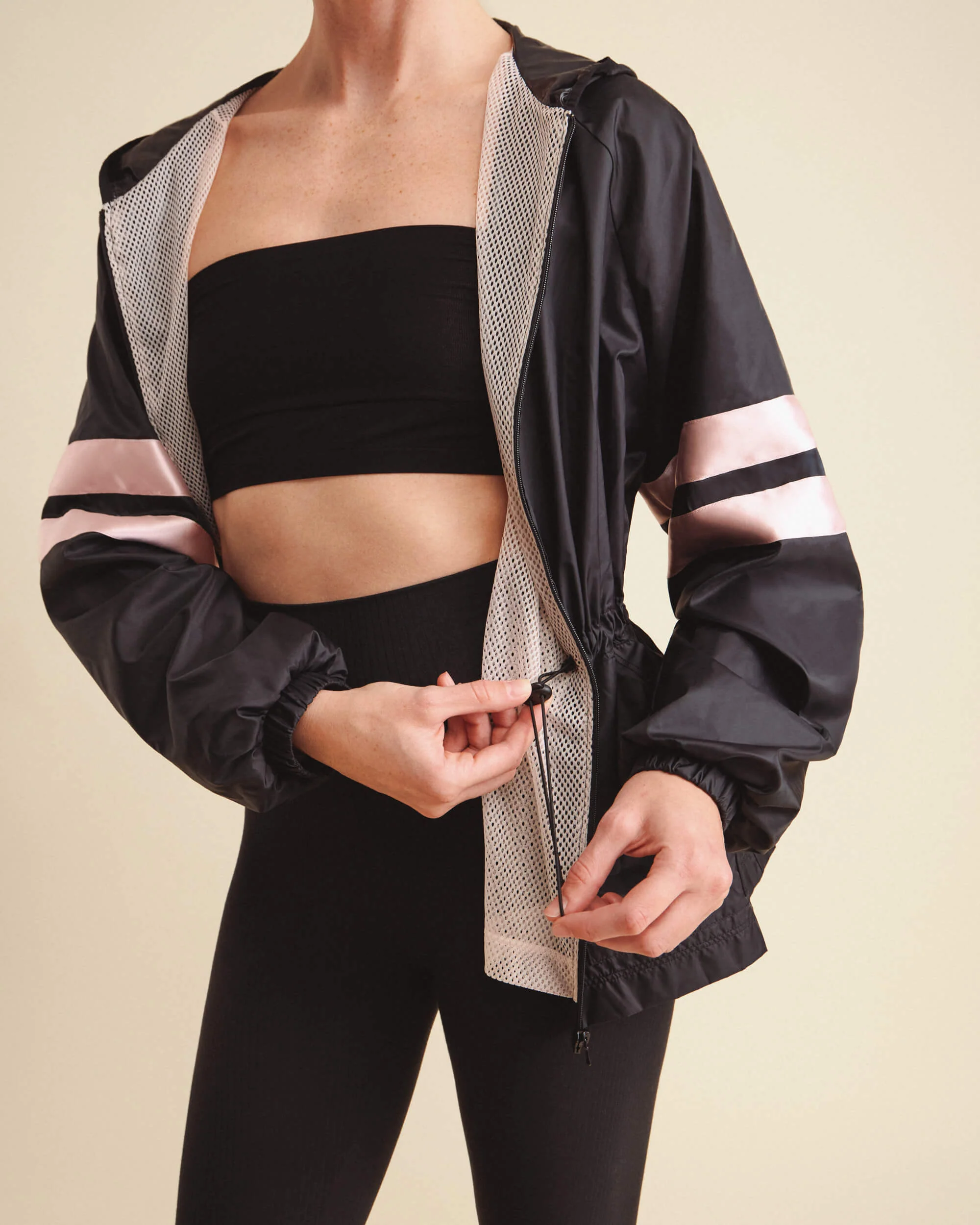 Veste légère en satin signature
